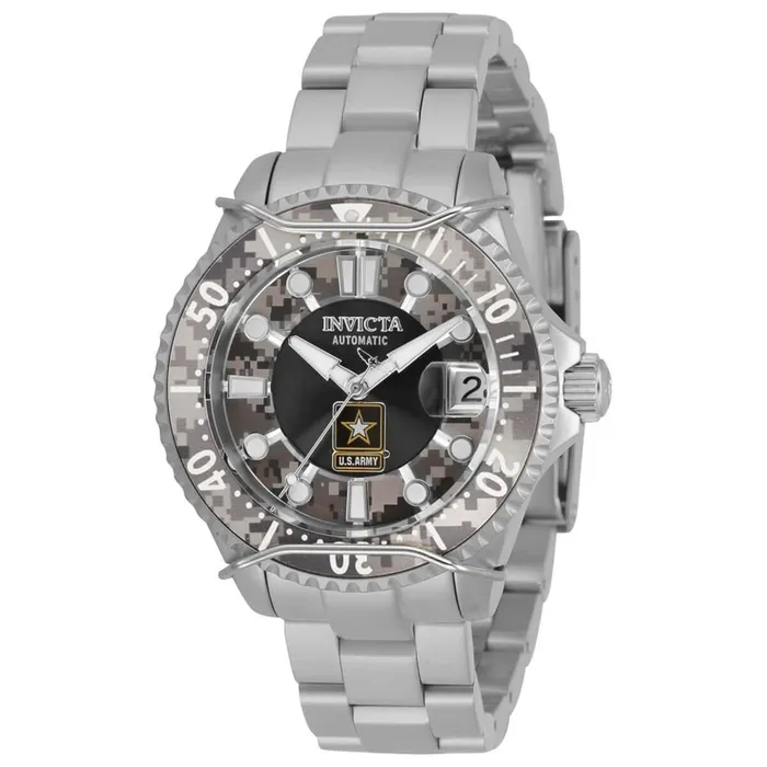 Invicta Mens Watch US Army Black and Camouflage Dial Silver Tone Bracelet 31855 Invicta Bracelets Invicta Mens Watch US Army Black and Camouflage Dial Silver Tone Bracelet 31855 Invicta Bracelets