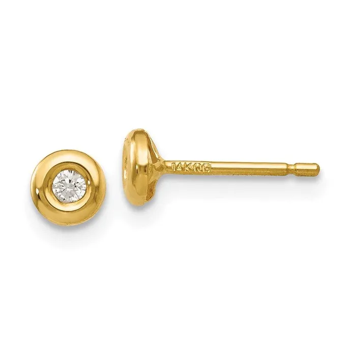 Jewelry Earrings 14k Polished CZ Earrings
