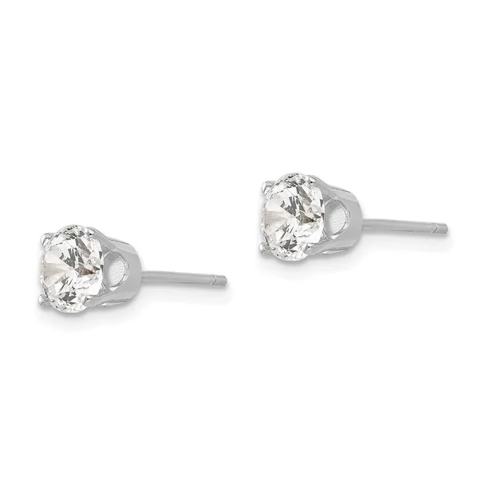 Jewelry Earrings 14k White Gold 55mm CZ stud earrings Jewelry Earrings 14k White Gold 55mm CZ stud earrings