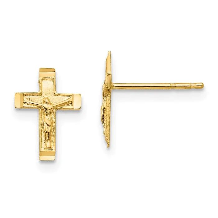 Jewelry Earrings Madi K Kids 14k Crucifix Post Earrings