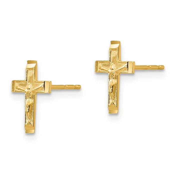Jewelry Earrings Madi K Kids 14k Crucifix Post Earrings Jewelry Earrings Madi K Kids 14k Crucifix Post Earrings