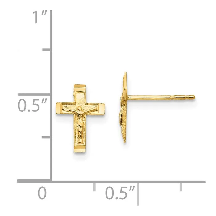 Jewelry Earrings Madi K Kids 14k Crucifix Post Earrings Jewelry Earrings Madi K Kids 14k Crucifix Post Earrings