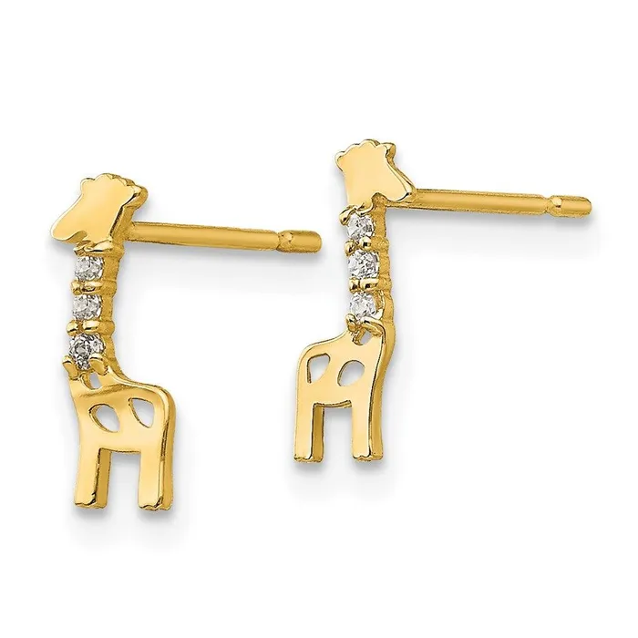 Jewelry Earrings Madi K Kids 14k CZ Giraffe Post Earrings Jewelry Earrings Madi K Kids 14k CZ Giraffe Post Earrings