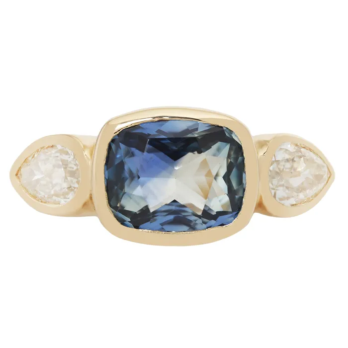Lauren Wolf Jewelry Azure Sapphire Diamond Ring Rings