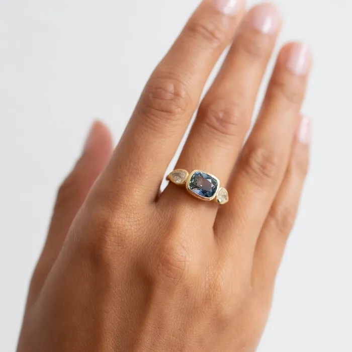 Lauren Wolf Jewelry Azure Sapphire Diamond Ring Rings