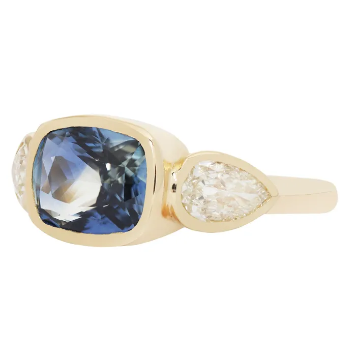 Lauren Wolf Jewelry Azure Sapphire Diamond Ring Rings