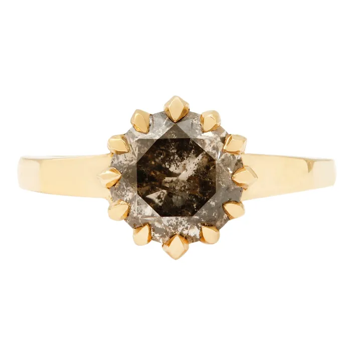 Lauren Wolf Jewelry Rings Golden Noir Diamond Ring