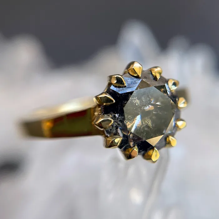 Lauren Wolf Jewelry Rings Golden Noir Diamond Ring