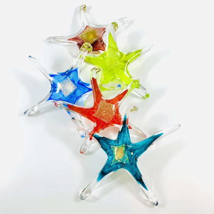 Luke Adams Glass Blowing Studio Necklaces August Birthstone Hanging Star Luke Adams Glass Blowing Studio Necklaces August Birthstone Hanging Star