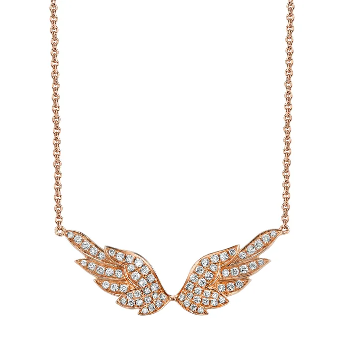 Necklaces DIAMOND WING NECKLACE anitako