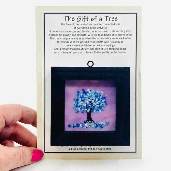 Necklaces Glimmer Glass Gifts Fused Glass Tree of Life Shadow Box 120