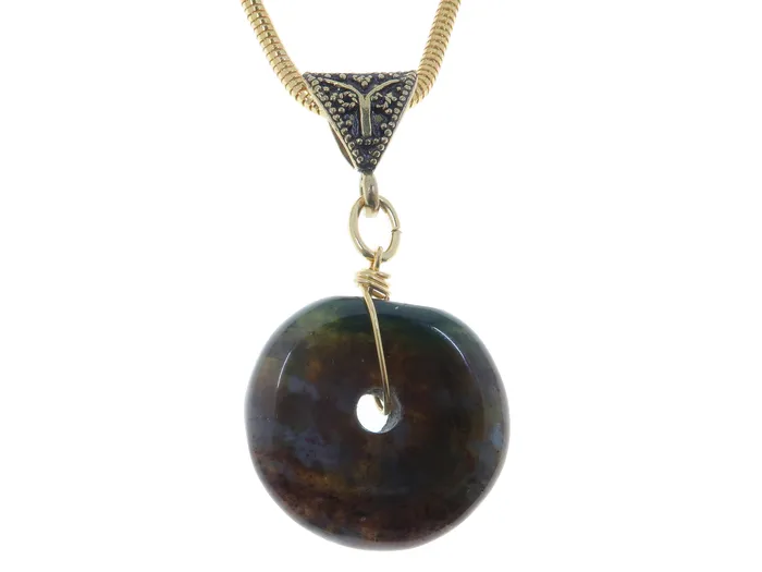 Necklaces Satin Crystals Fancy Jasper Necklace Green Bloodstone Moss Agate Combo Donut Necklaces Satin Crystals Fancy Jasper Necklace Green Bloodstone Moss Agate Combo Donut