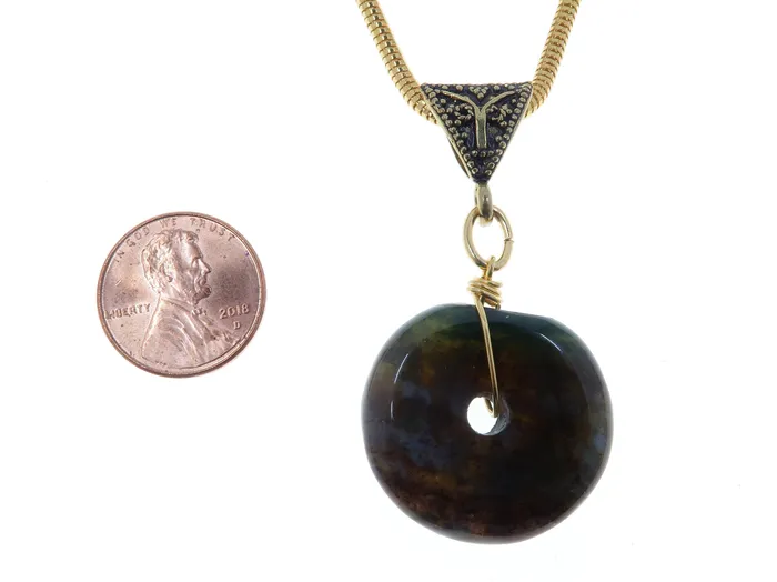 Necklaces Satin Crystals Fancy Jasper Necklace Green Bloodstone Moss Agate Combo Donut Necklaces Satin Crystals Fancy Jasper Necklace Green Bloodstone Moss Agate Combo Donut