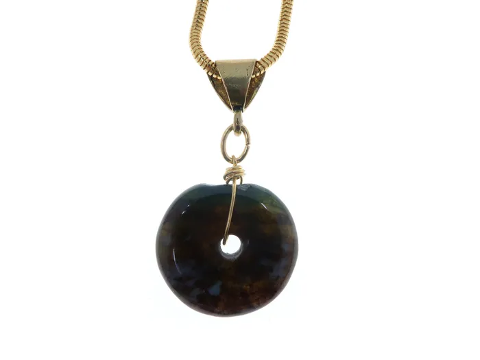 Necklaces Satin Crystals Fancy Jasper Necklace Green Bloodstone Moss Agate Combo Donut Necklaces Satin Crystals Fancy Jasper Necklace Green Bloodstone Moss Agate Combo Donut
