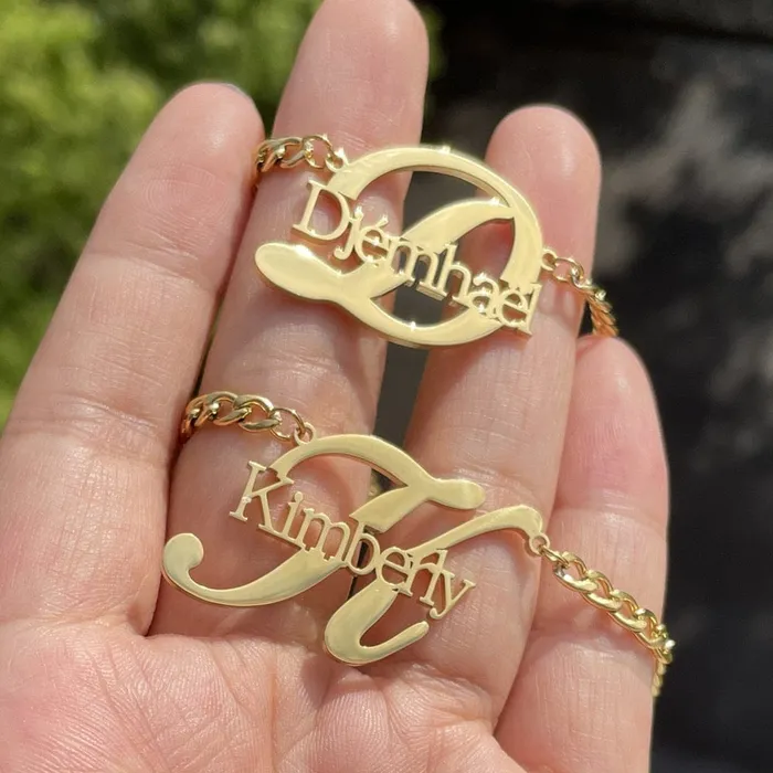 Necklaces VVS Jewelry Custom Name and Initial Kids Necklace