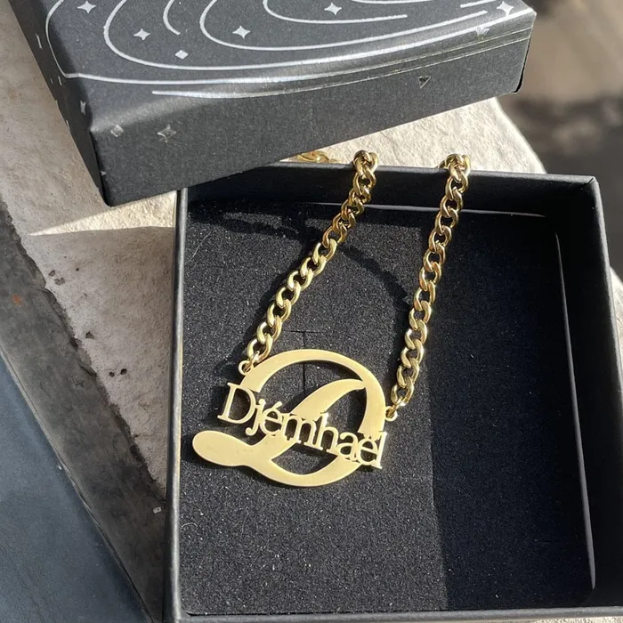Necklaces VVS Jewelry Custom Name and Initial Kids Necklace