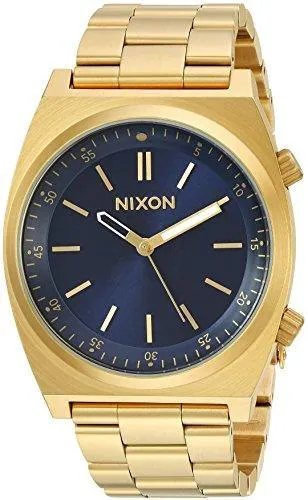Nixon Bracelets Nixon Mens Bracelet Watch Brigade Quartz Blue Rotating Dial Gold Tone A11762347 Nixon Bracelets Nixon Mens Bracelet Watch Brigade Quartz Blue Rotating Dial Gold Tone A11762347