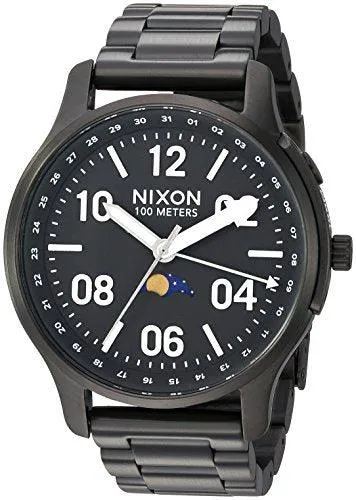 Nixon Nixon Mens Bracelet Watch Ascender Moon Phase Quartz Black Dial Black A12082474 Bracelets Nixon Nixon Mens Bracelet Watch Ascender Moon Phase Quartz Black Dial Black A12082474 Bracelets