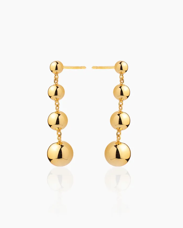 Penny Pairs Earrings Brenda Gold Drop Studs