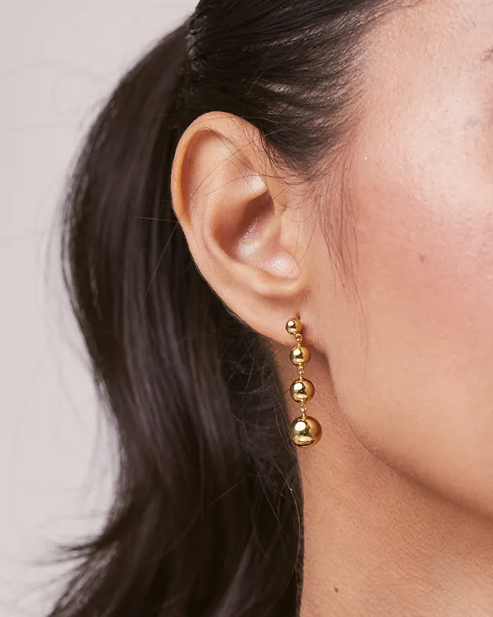 Penny Pairs Earrings Brenda Gold Drop Studs Penny Pairs Earrings Brenda Gold Drop Studs