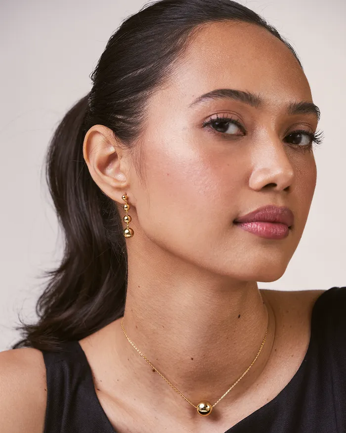 Penny Pairs Earrings Brenda Gold Drop Studs Penny Pairs Earrings Brenda Gold Drop Studs