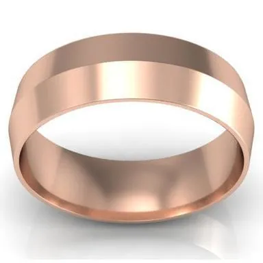 Plain Gold Knife Edge Ring 6mm deBebians Rings