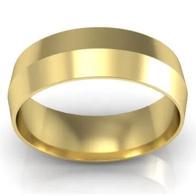 Plain Gold Knife Edge Ring 6mm deBebians Rings