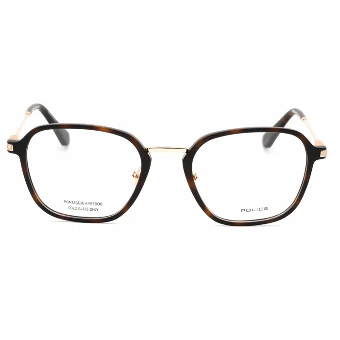 Police Mens Eyeglasses Matte Dark Havana Injected Propionate Square VPLG78 722M Police Rings