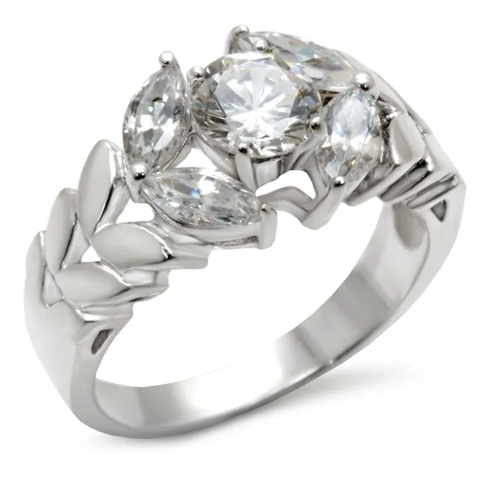 Rings Alamode 30326 Matte Rhodium Rhodium 925 Sterling Silver Ring with AAA Grade CZ in Clear Rings Alamode 30326 Matte Rhodium Rhodium 925 Sterling Silver Ring with AAA Grade CZ in Clear