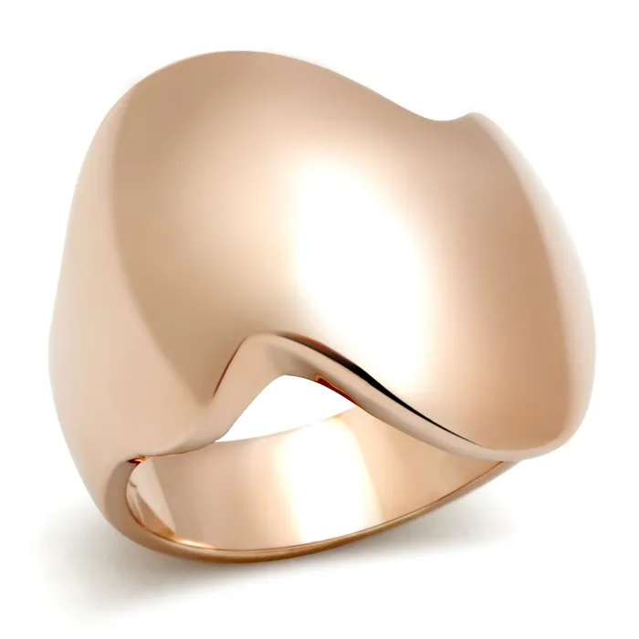 Rings Alamode GL160 IP Rose GoldIon Plating Brass Ring with No Stone