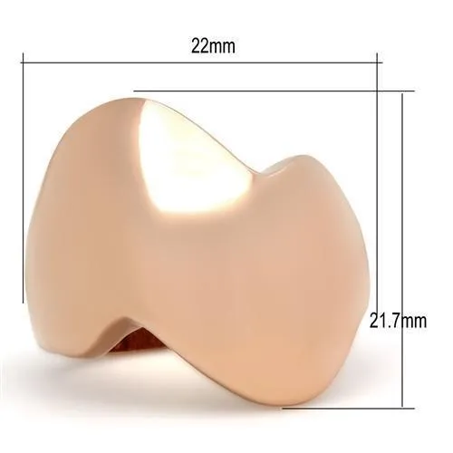 Rings Alamode GL160 IP Rose GoldIon Plating Brass Ring with No Stone