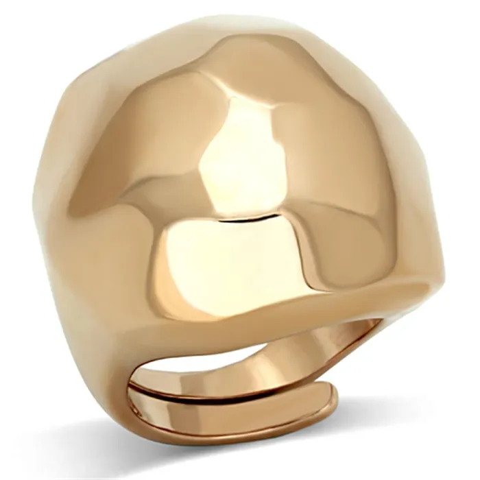 Rings Alamode LO3013 Rose Gold Brass Ring with No Stone
