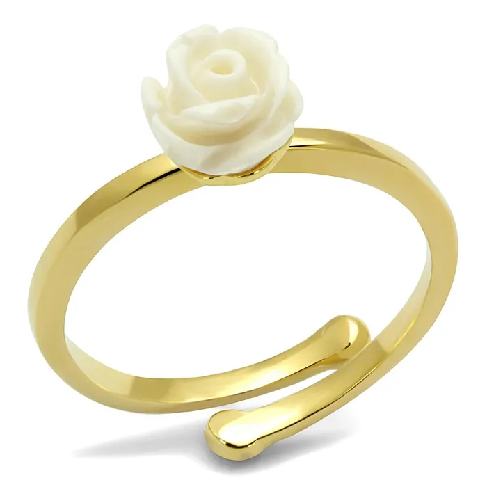 Rings Alamode LO4057 Flash Gold Brass Ring with Synthetic Synthetic Stone in Citrine Yellow Rings Alamode LO4057 Flash Gold Brass Ring with Synthetic Synthetic Stone in Citrine Yellow