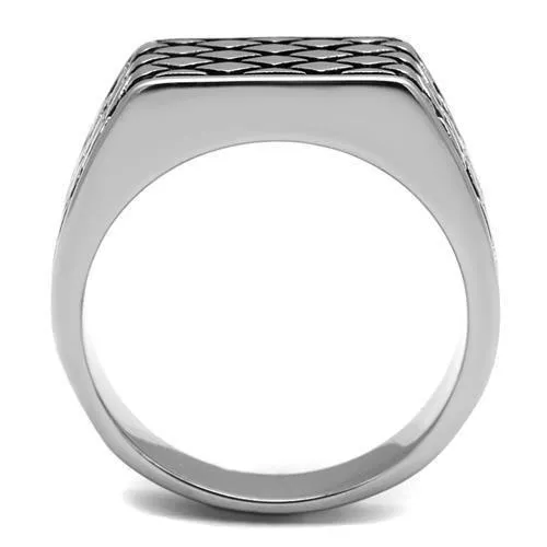 Rings Alamode TK3009 High polished no plating Stainless Steel Ring with Epoxy in Jet