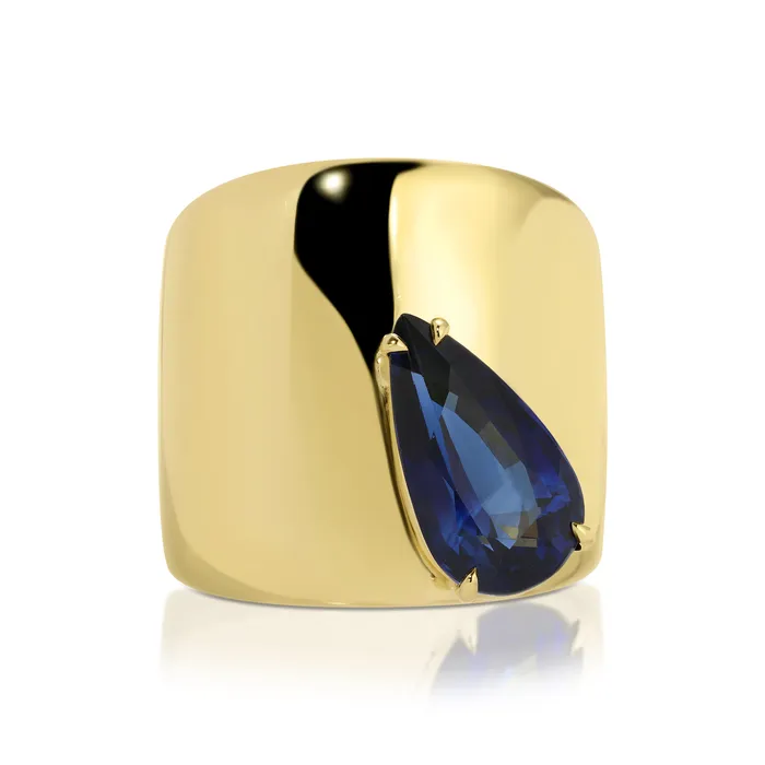 Rings anitako GALAXY RING WITH PEAR SHAPE BLUE SAPPHIRE