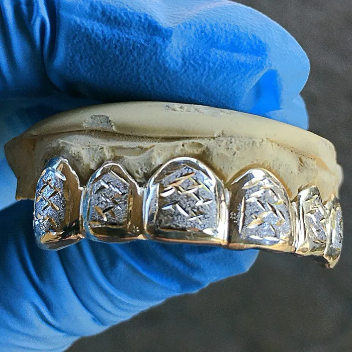 Rings Bling Cartel Admin 10K Gold TwoTone DiamondCut Diamond Dust Custom Grillz