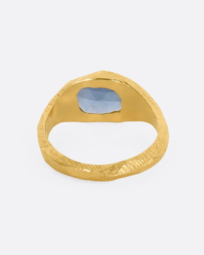 Rings Blue Sapphire Signet Ring PAGE SARGISSON Rings Blue Sapphire Signet Ring PAGE SARGISSON