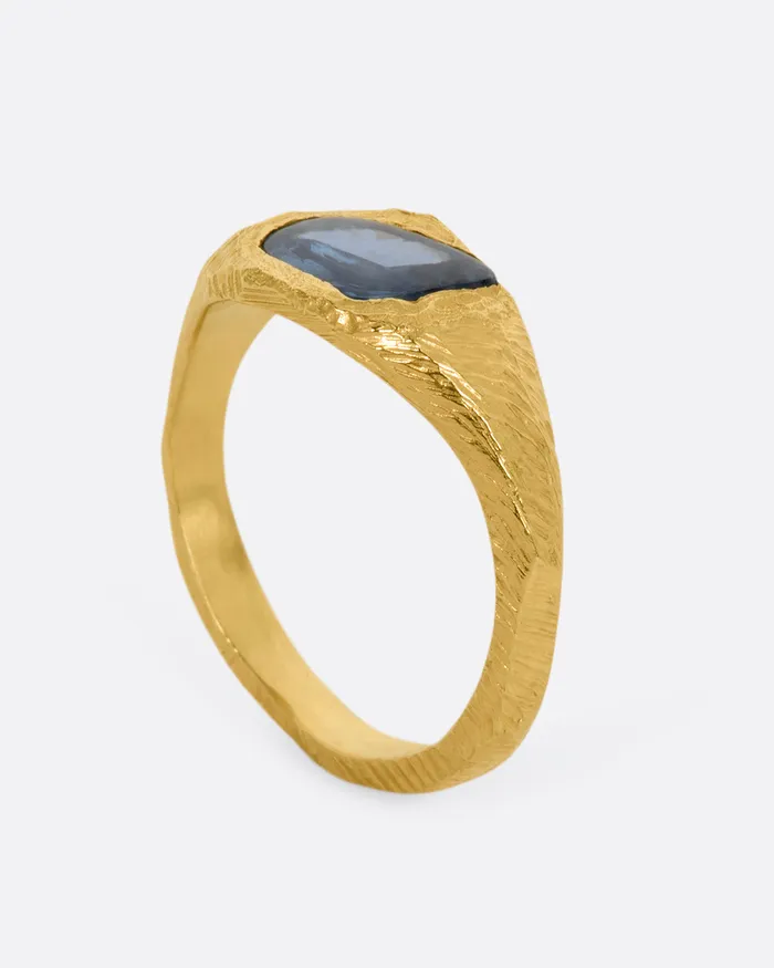 Rings Blue Sapphire Signet Ring PAGE SARGISSON Rings Blue Sapphire Signet Ring PAGE SARGISSON