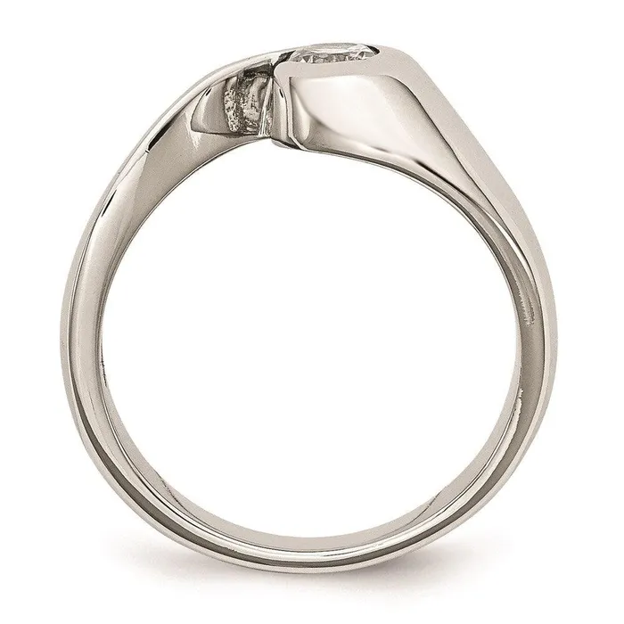 Rings Chisel Stainless Steel CZ Ring Rings Chisel Stainless Steel CZ Ring