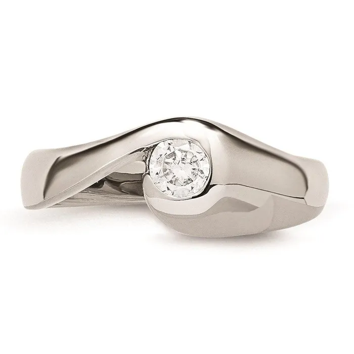 Rings Chisel Stainless Steel CZ Ring Rings Chisel Stainless Steel CZ Ring