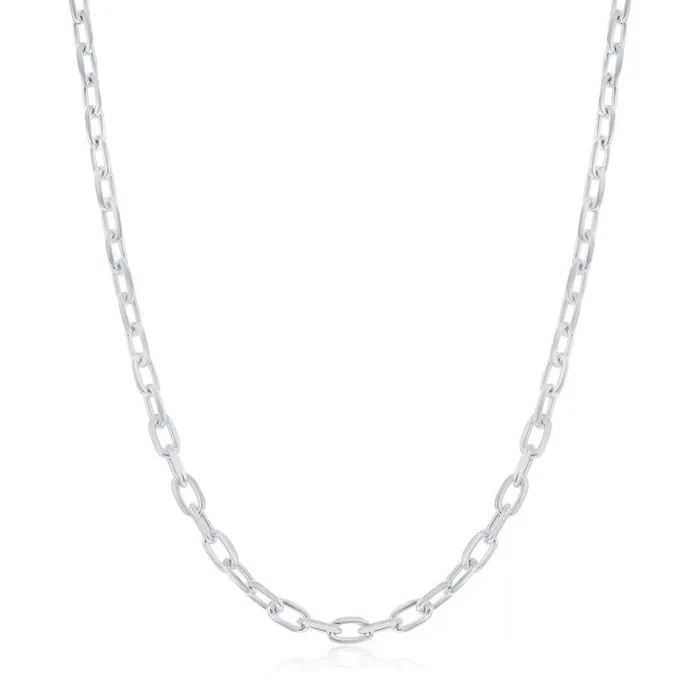 Rings Classic Sterling Silver 35mm Anchor Chain Rhodium Plated