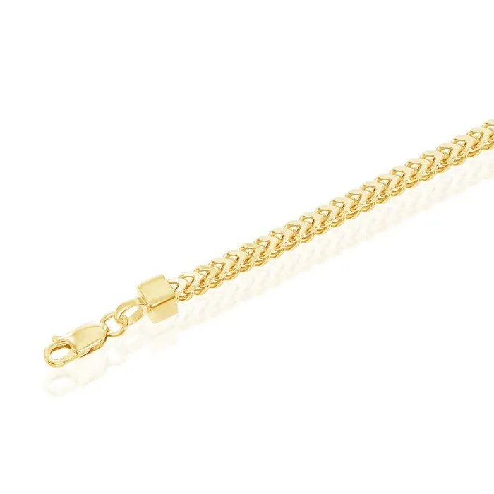 Rings Classic Sterling Silver Gold Plated 3mm Franco Chain 22