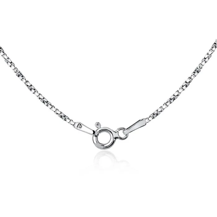 Rings Classic Sterling Silver Rhodium Plated 13mm Twisted Box Chain 20
