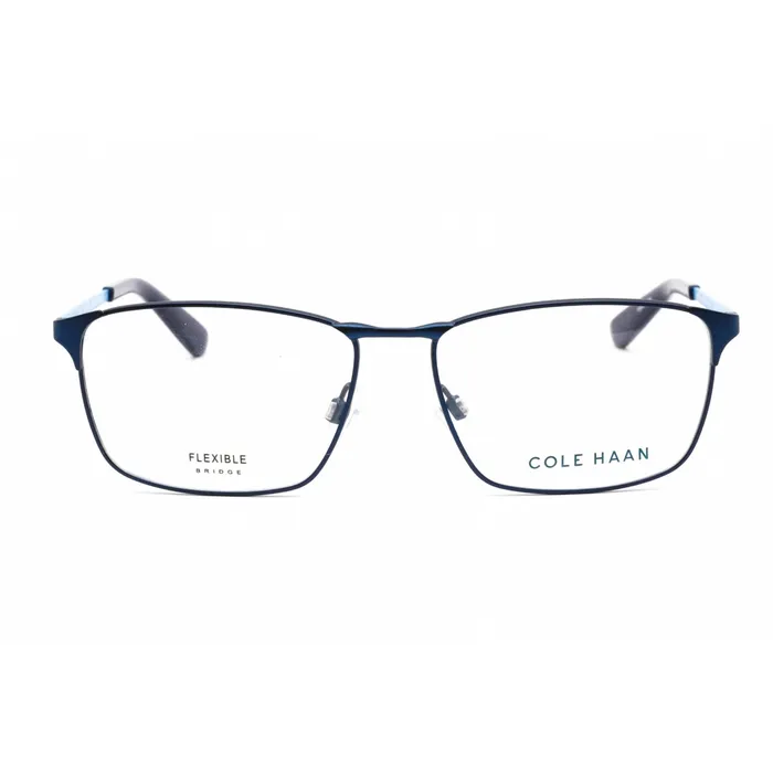 Rings Cole Haan Cole Haan Mens Eyeglasses Navy Rectangular Full Rim Frame Clear Lens CH4046 414