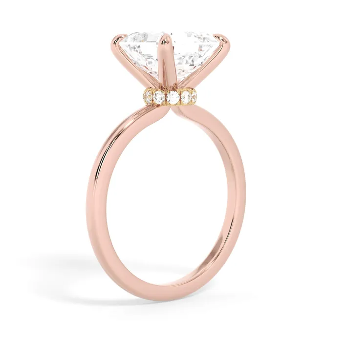 Rings deBebians Under Halo Diamond Wrap Engagement Ring Yellow Gold Wrap