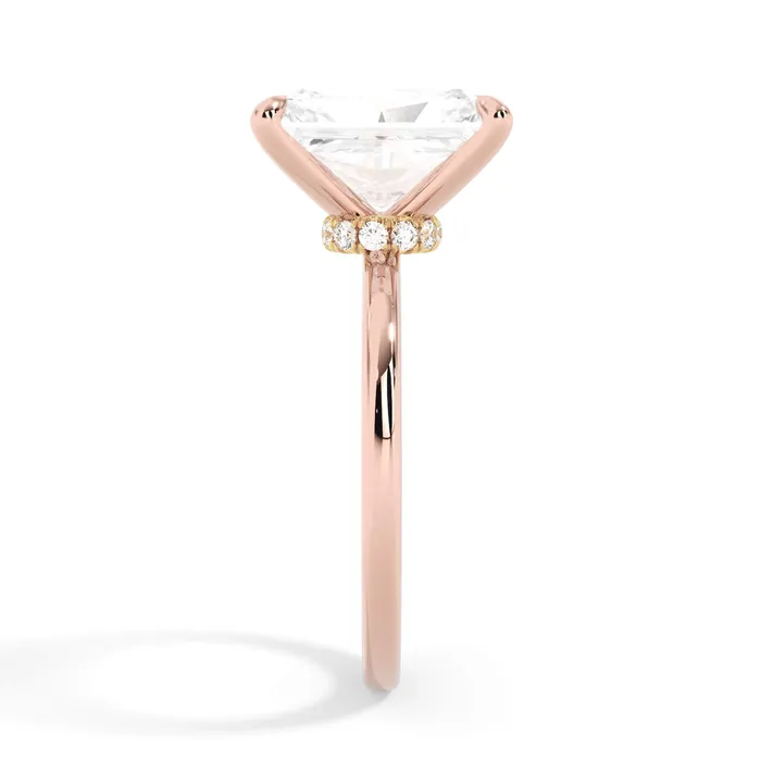 Rings deBebians Under Halo Diamond Wrap Engagement Ring Yellow Gold Wrap