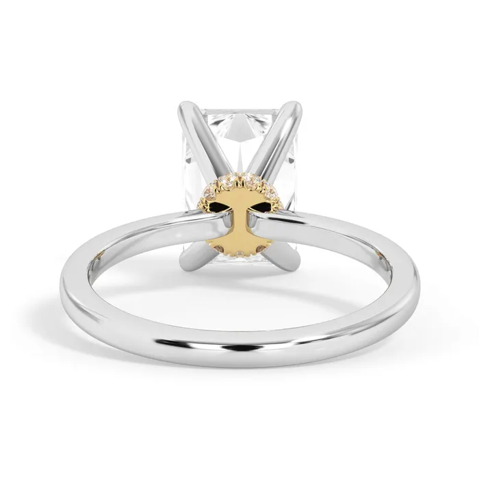 Rings deBebians Under Halo Diamond Wrap Engagement Ring Yellow Gold Wrap