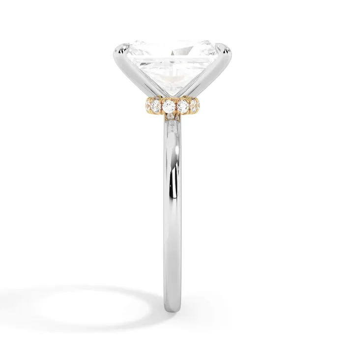 Rings deBebians Under Halo Diamond Wrap Engagement Ring Yellow Gold Wrap