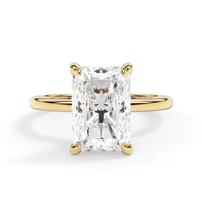 Rings deBebians Under Halo Diamond Wrap Engagement Ring Yellow Gold Wrap