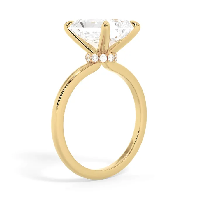 Rings deBebians Under Halo Diamond Wrap Engagement Ring Yellow Gold Wrap